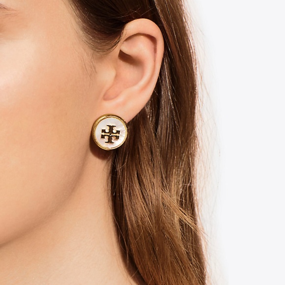 Tory Burch Jewelry - Tory Burch Semiprecious Big Stud Earring- Pearl